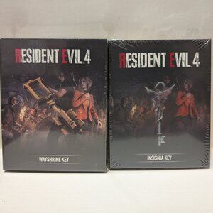 Resident Evil 4 Wayshrine and Insignia Key Props Official Metal Figurines